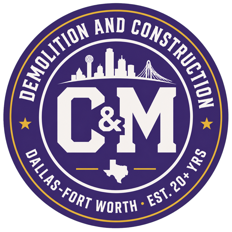 C&M Demolition and Construction logo